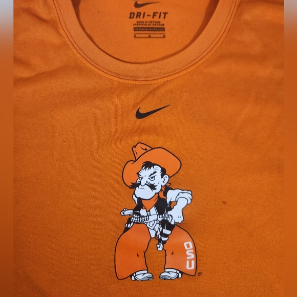 Men's Oklahoma State Cowboys Nike Orange Short Sleeve Performance Tee - Picture 2 of 6